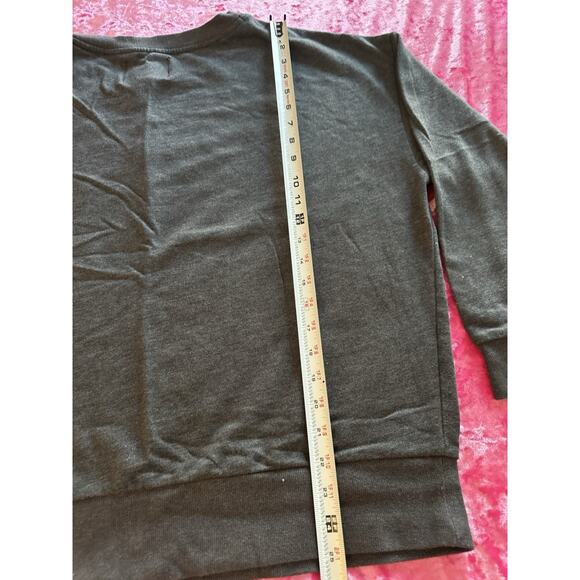 Victoria's Secret Sport Gray Pullover Stars Glitter Women's XL comfy sweatshirt - Picture 6 of 8